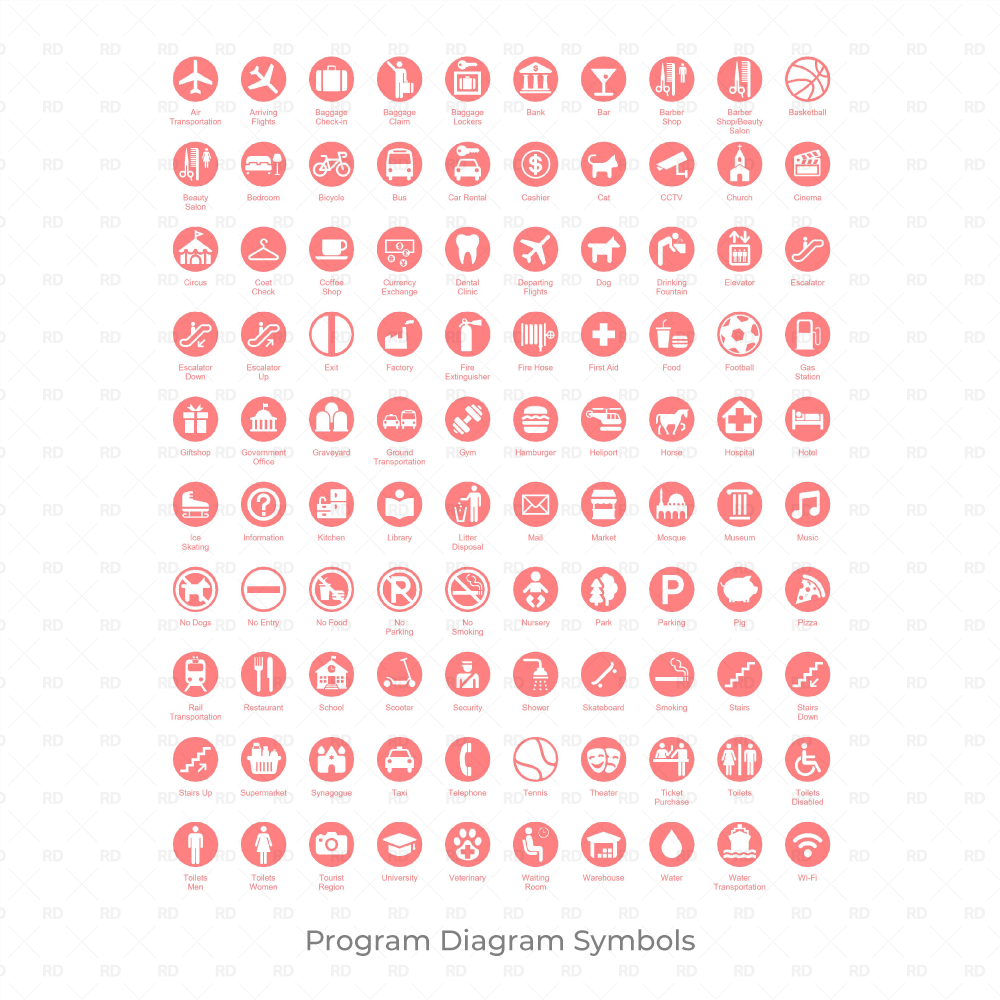 Program Status Symbol Revit 2D Symbols - Site Analysis and Program Diagrams