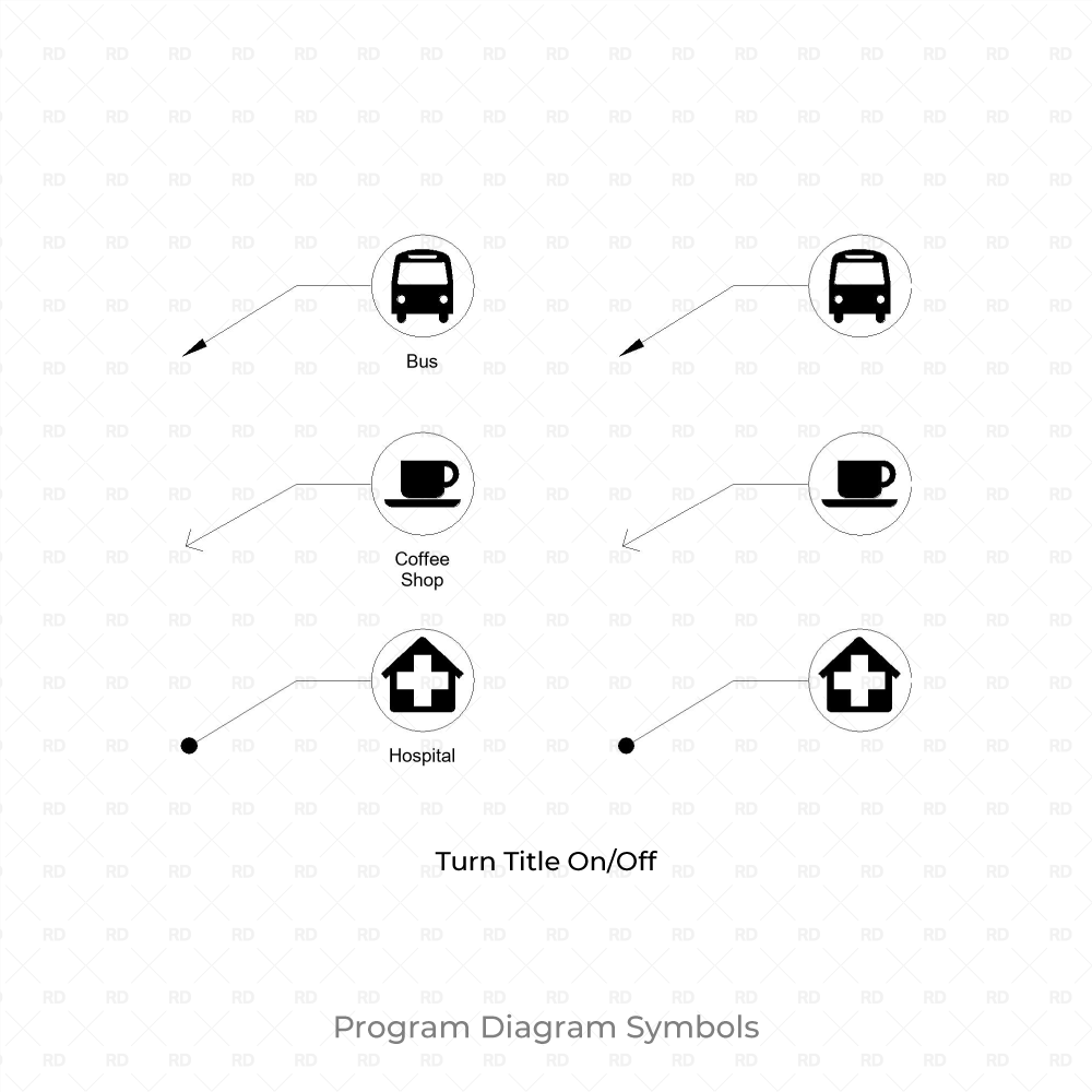 Revit 2D Symbols - Site Analysis and Program Diagrams