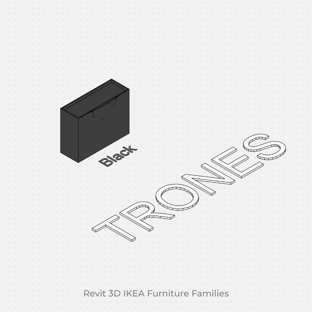 IKEA TRONES Shoe/storage Cabinet revit model