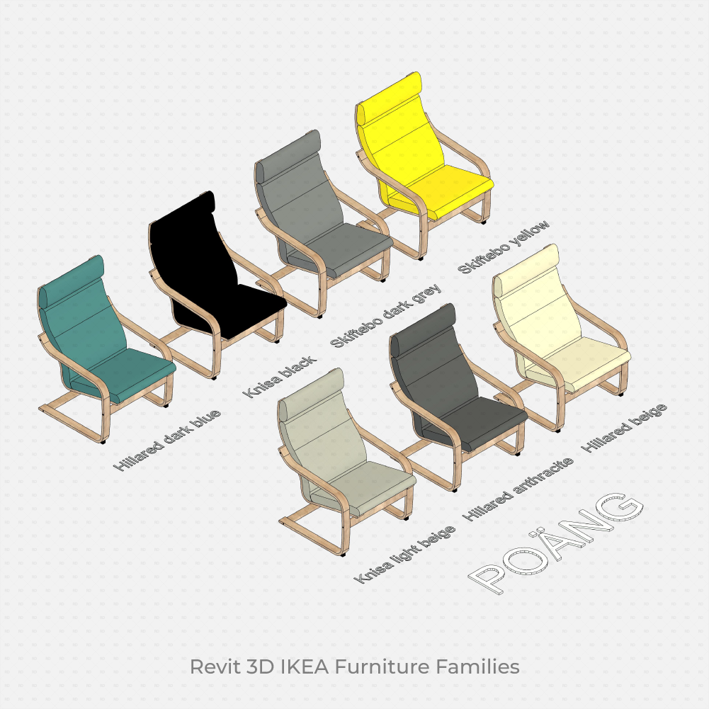 IKEA Revit POÄNG Armchair download family