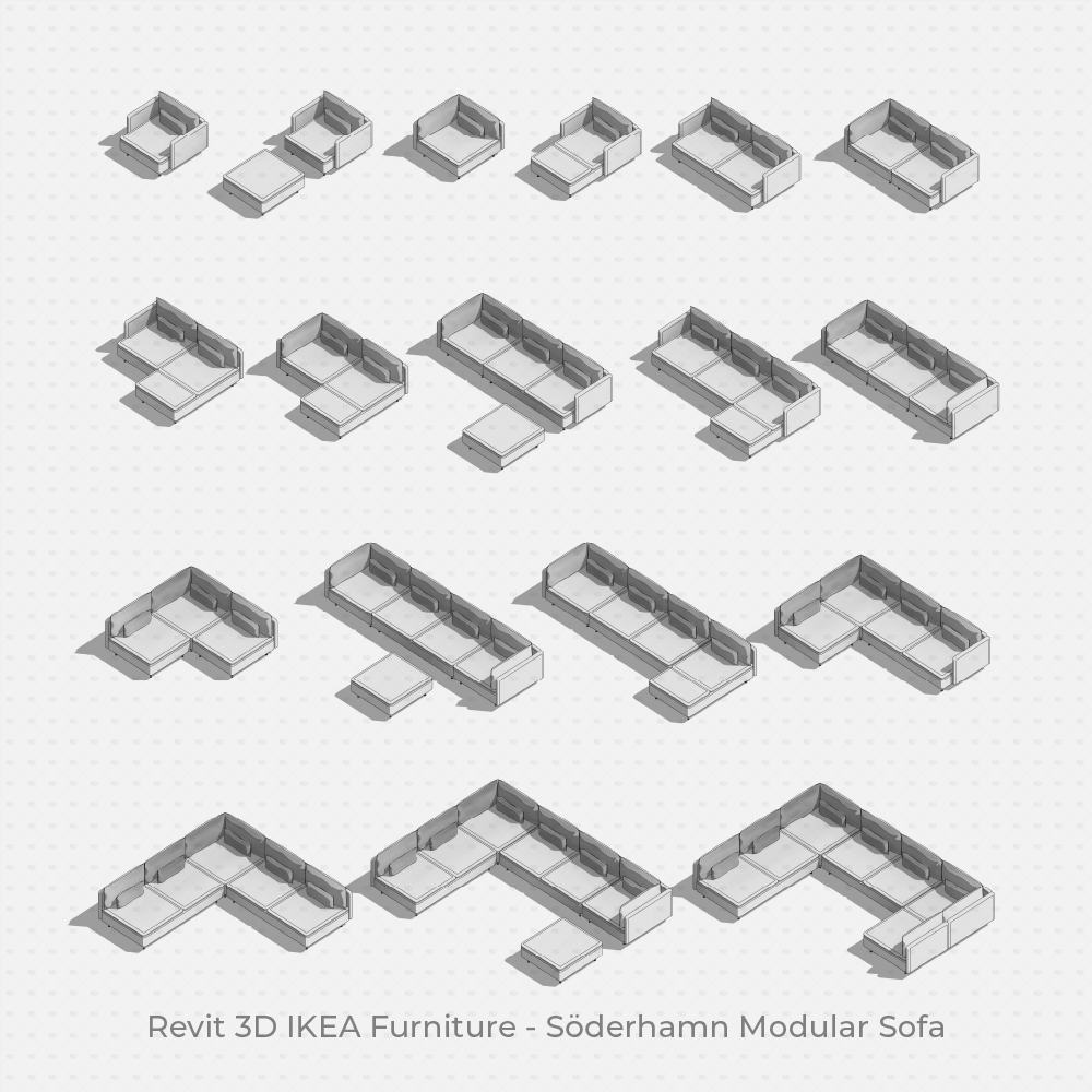 revit parametric sofa