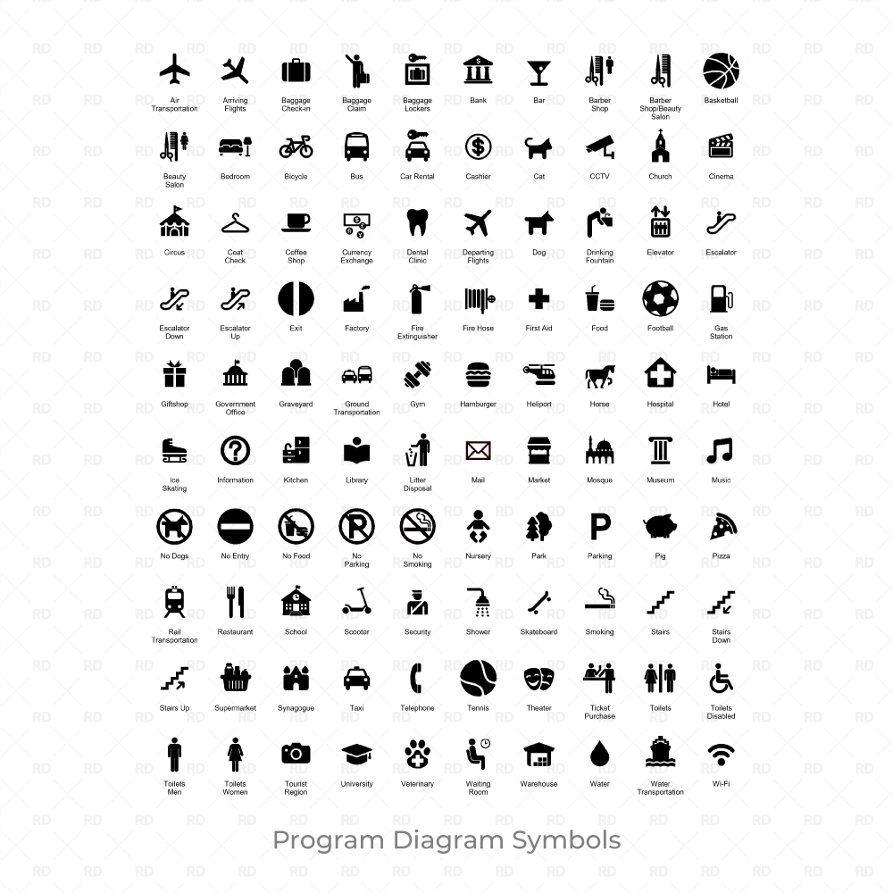 Revit 2D Symbols - Site Analysis and Program Diagrams