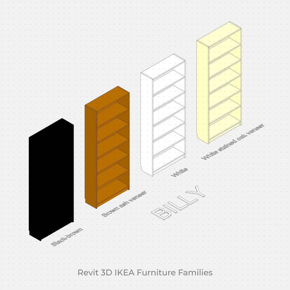 BILLY Bookcase revit family download