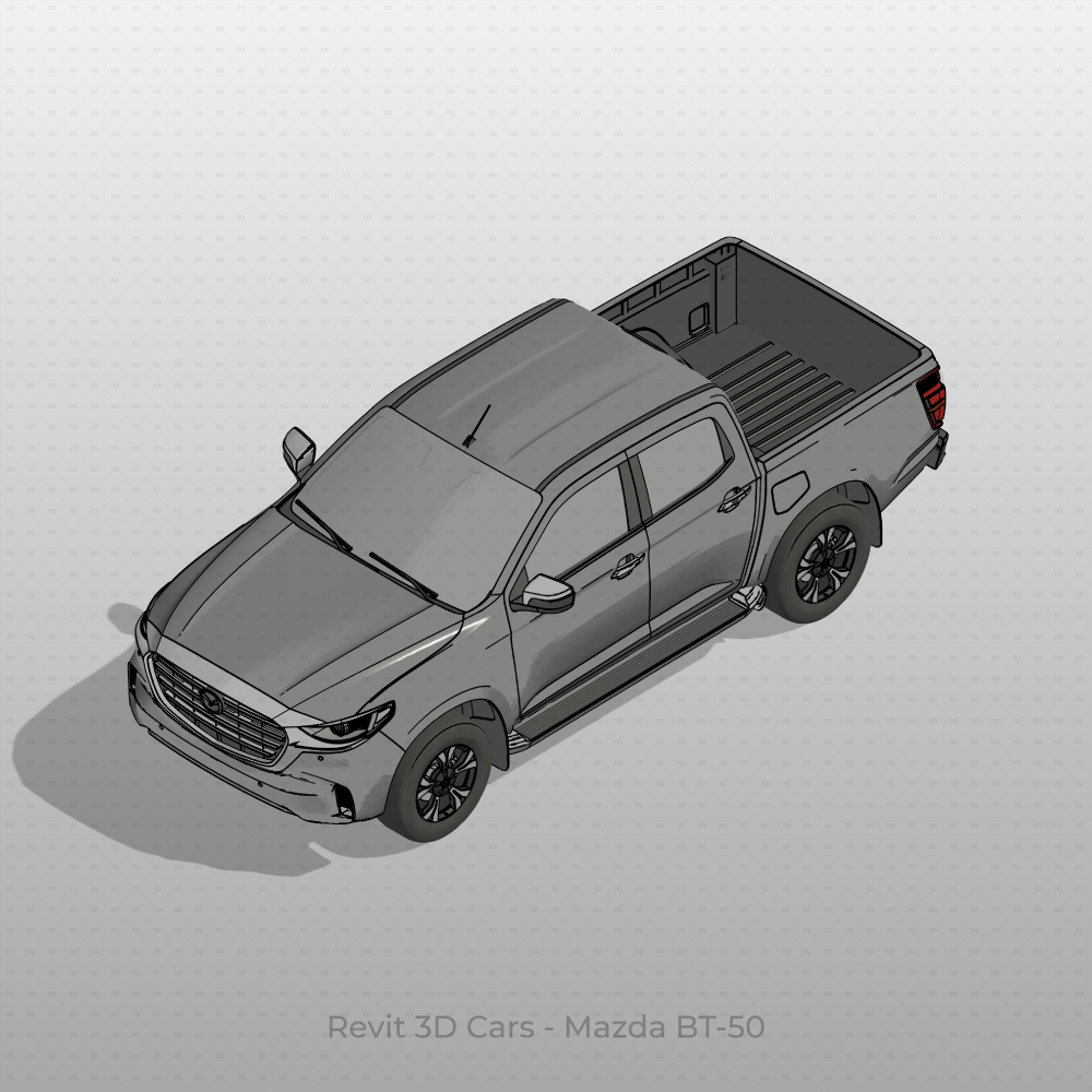 Revit 3D Car family Mazda BT-50 Free Download