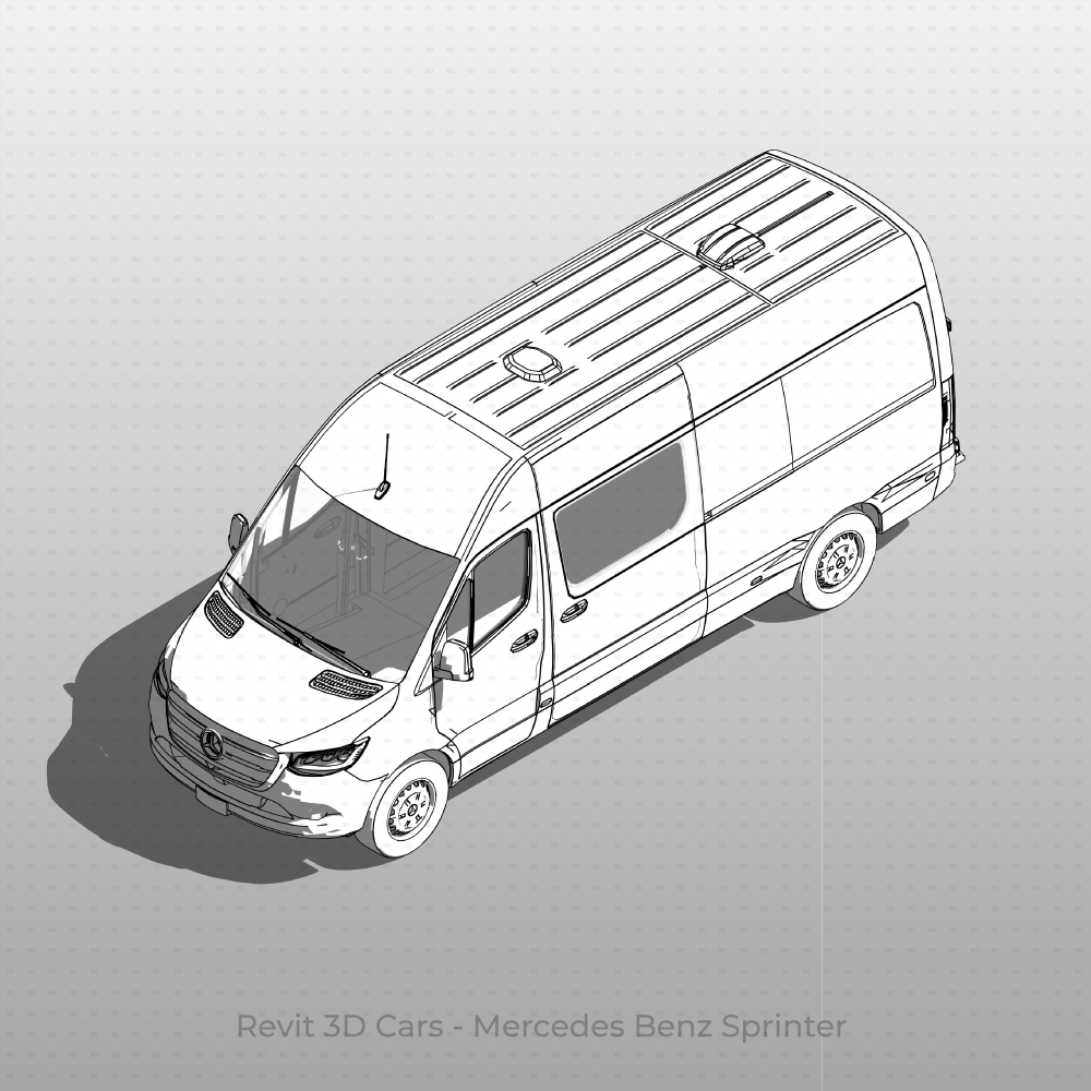 Revit 3D Car family Mercedes Benz Sprinter Free Download