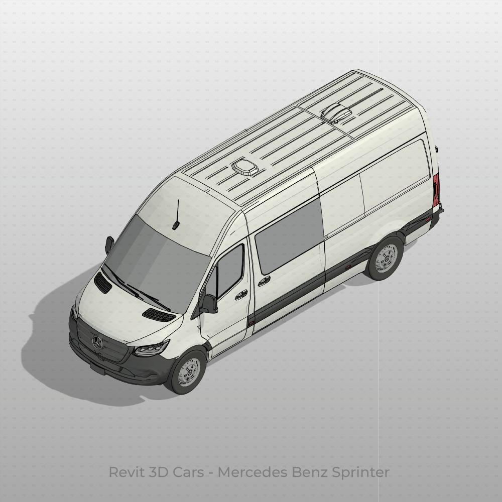 Revit 3D Car family Mercedes Benz Sprinter Free Download