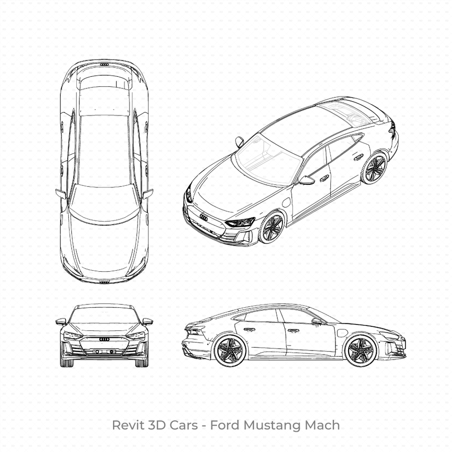 Revit 3D Vehicle: Ford Mustang Mach Car | Download Car Family | Revit ...