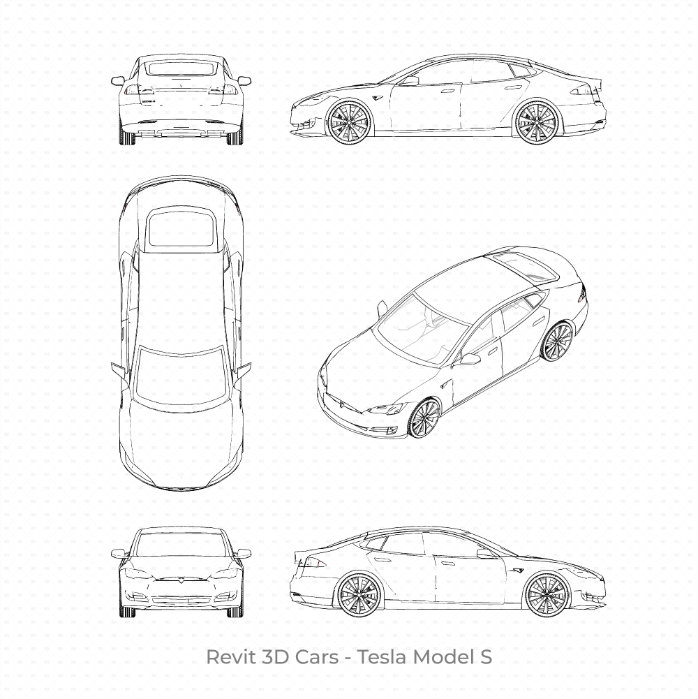 Revit 3D Car Family: Tesla Model S | Free Download | Revit Dynamo