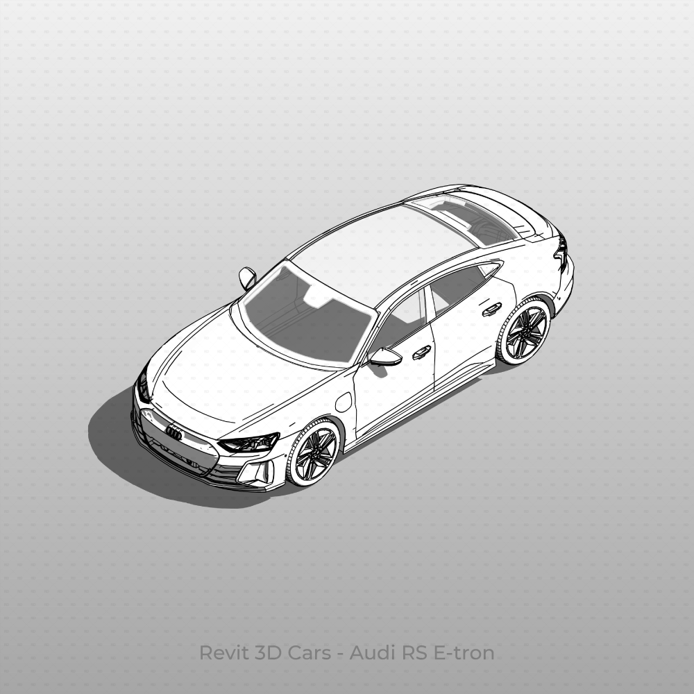 Car Block Rvt Revit 3D Vehicle: Audi RS E-tron Car | Download Family | Revit Dynamo