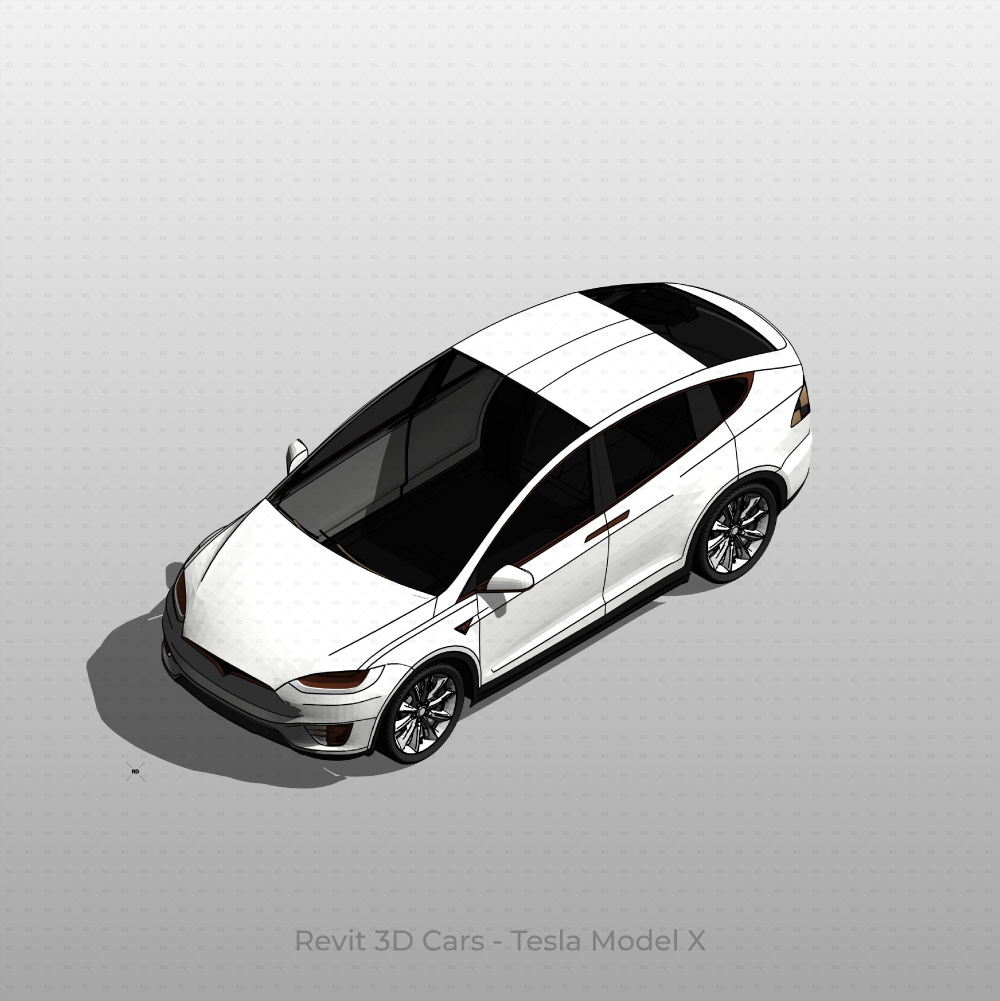 Revit 3D Car family Tesla Model X Free Download