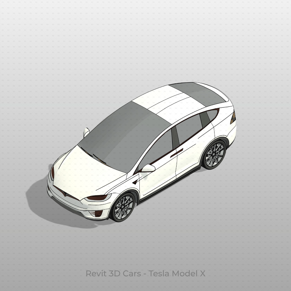 Revit 3D Car family Tesla Model X Free Download