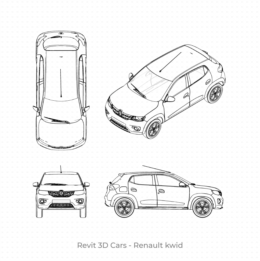 Revit 3D Vehicle Renault kwid Car download family