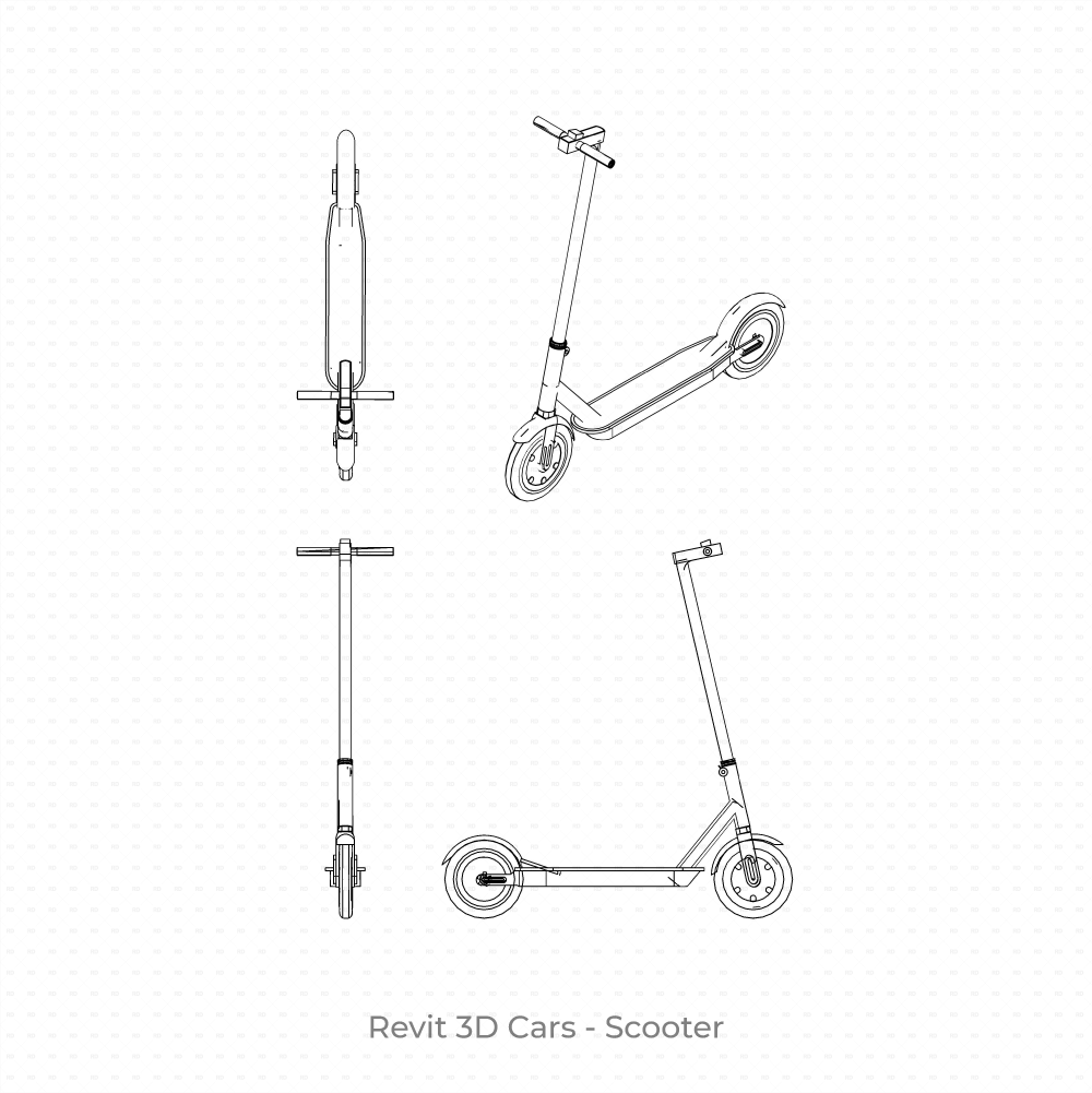 Revit 3D Vehicle Electric Scooter download family