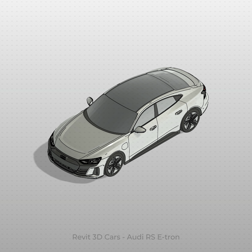 Cars Block Rvt Revit 3D Vehicle: Audi RS E-tron Car | Download Family | Revit Dynamo