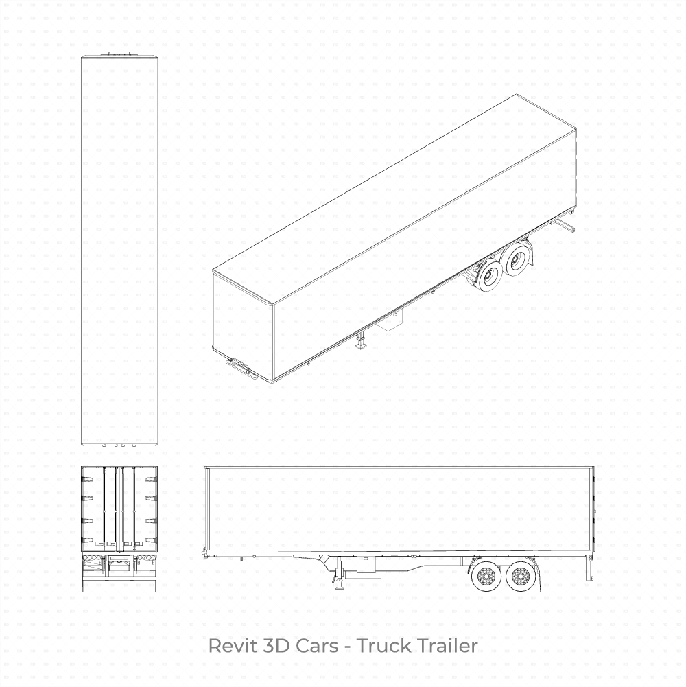 Revit 3D Vehicle: Volvo fh 460 + Truck Trailer - RD Studio