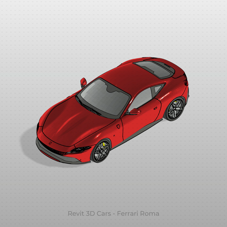 Revit 3D Car Family: Ferrari Roma | Free Download | RD Studio