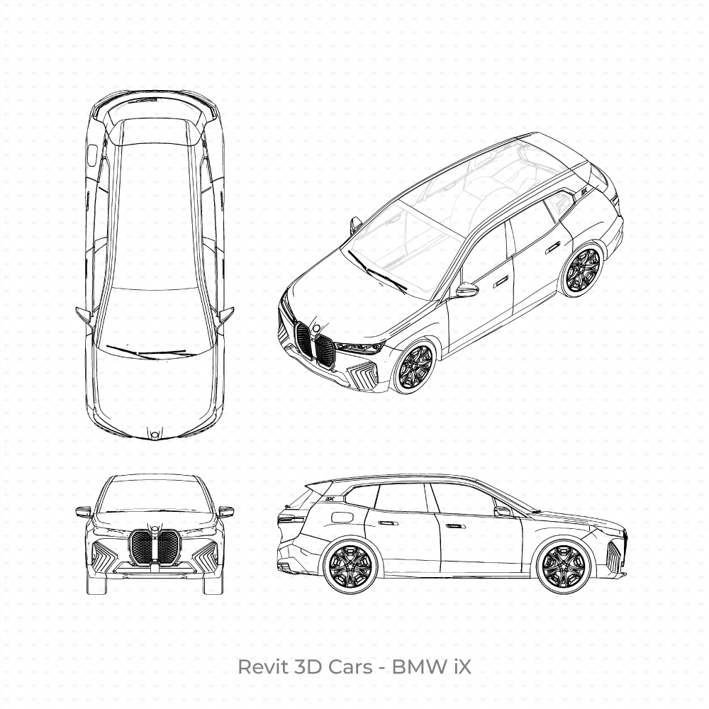 Revit 3D Vehicle: BMW iX Car download family