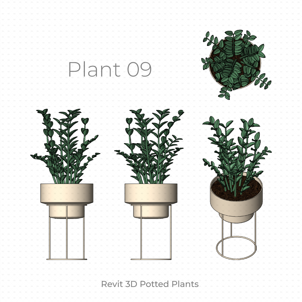 Download Revit 3D Planting - Potted Plants Families | RD Studio