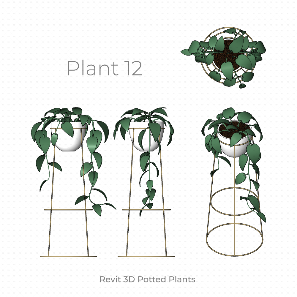 Download Revit 3D Planting - Potted Plants Families | RD Studio