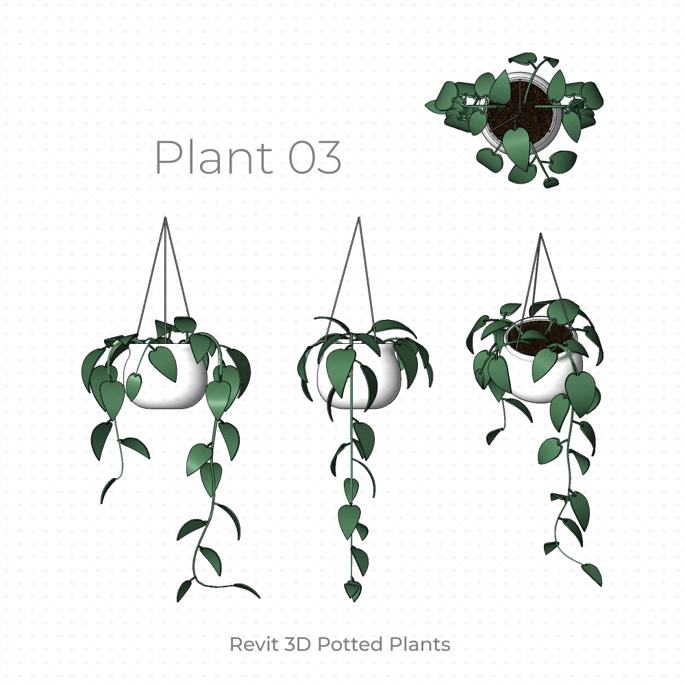 Download Revit 3D Planting - Potted Plants Families | RD Studio