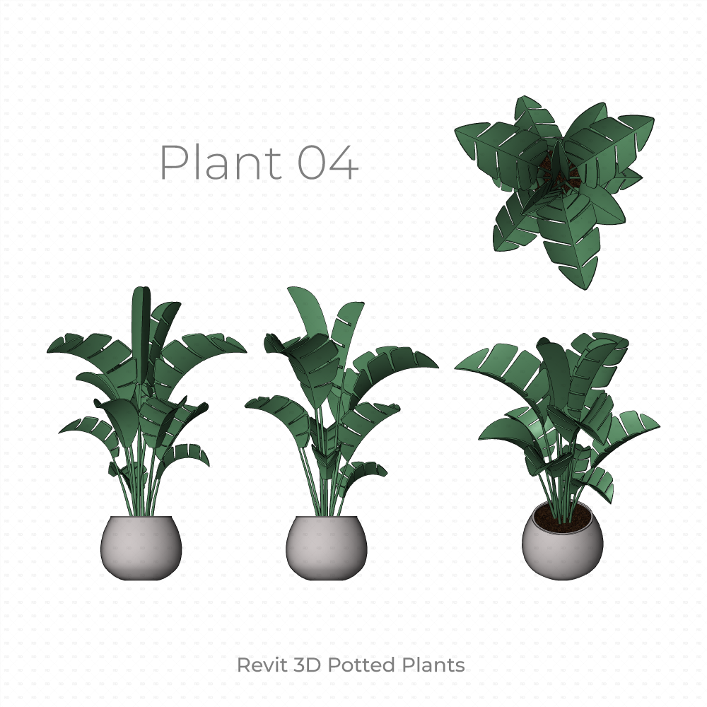 Download Revit 3D Planting - Potted Plants Families | RD Studio