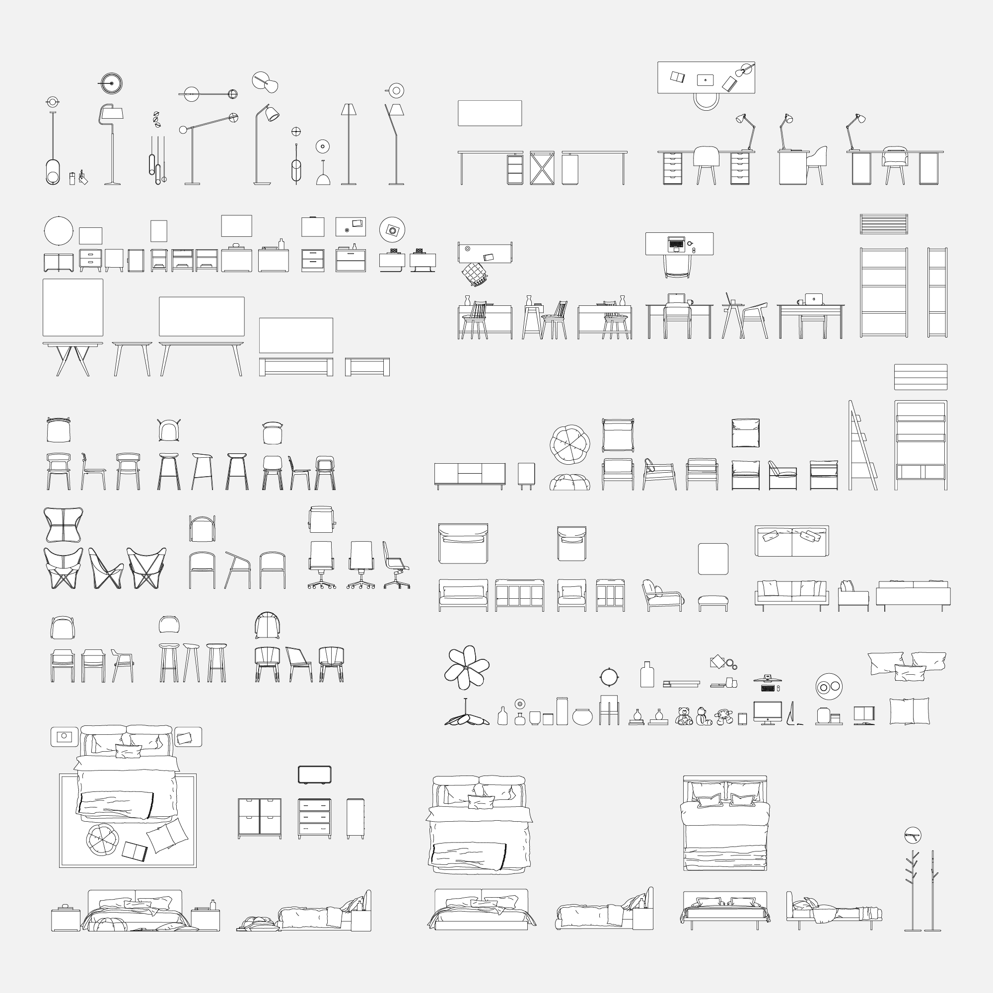 Revit 2D Furniture