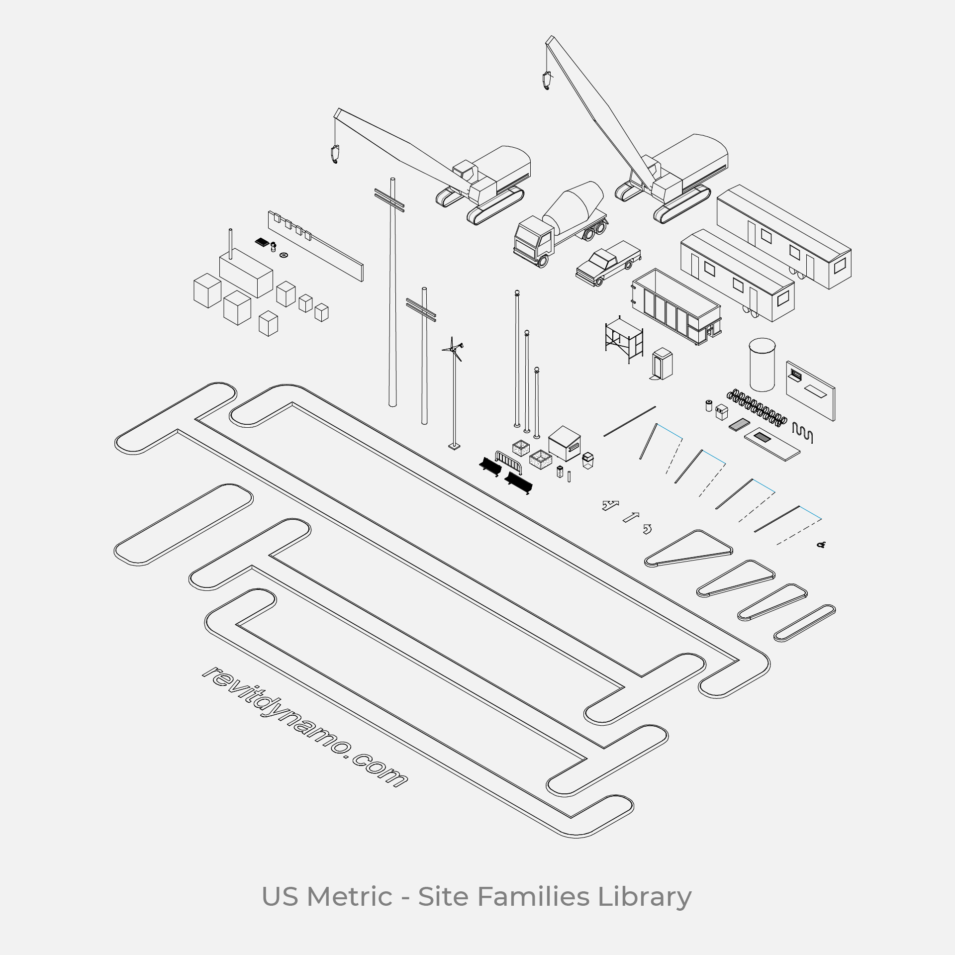 Revit 3D Site Families free download