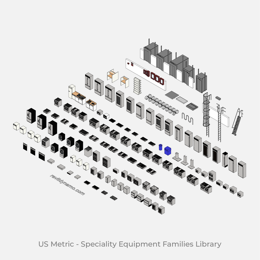 Revit 3D Specialty Equipment Families Library (Metric) | Free Download ...