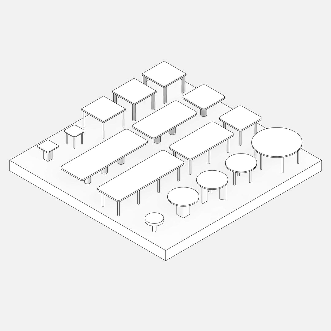 Revit 3D Parametric Tables Families | Download RVT | Revit Dynamo