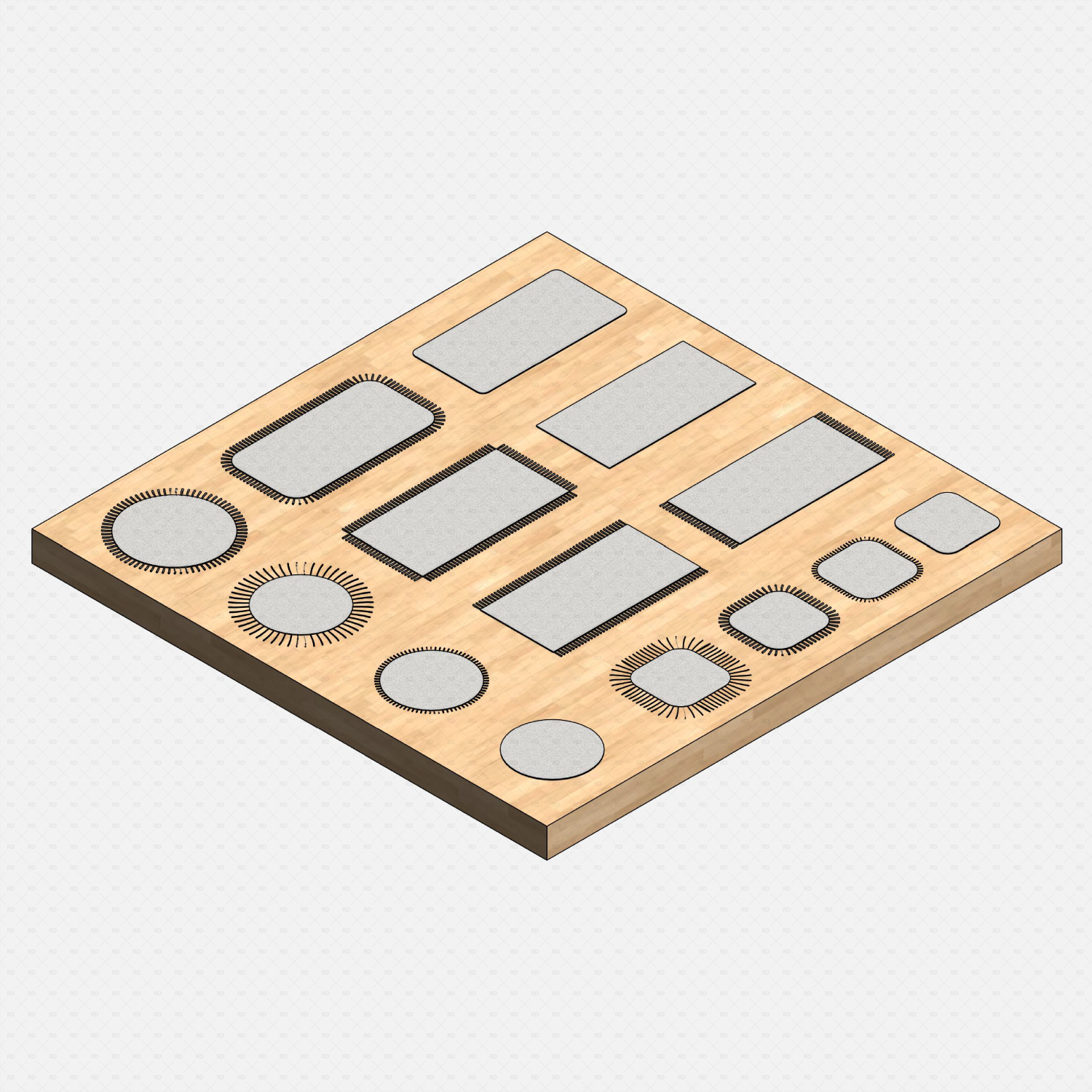 Rug Rfa Revit 3D Parametric Rugs Families | Download RVT NOW | Revit Dynamo