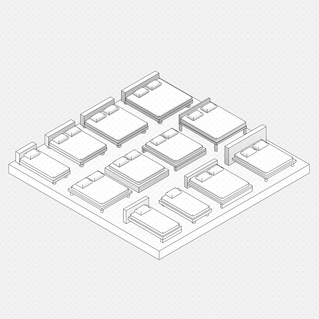 Single Bed Model Rvt Revit 3D Parametric Bed Families | Download RVT | Revit Dynamo