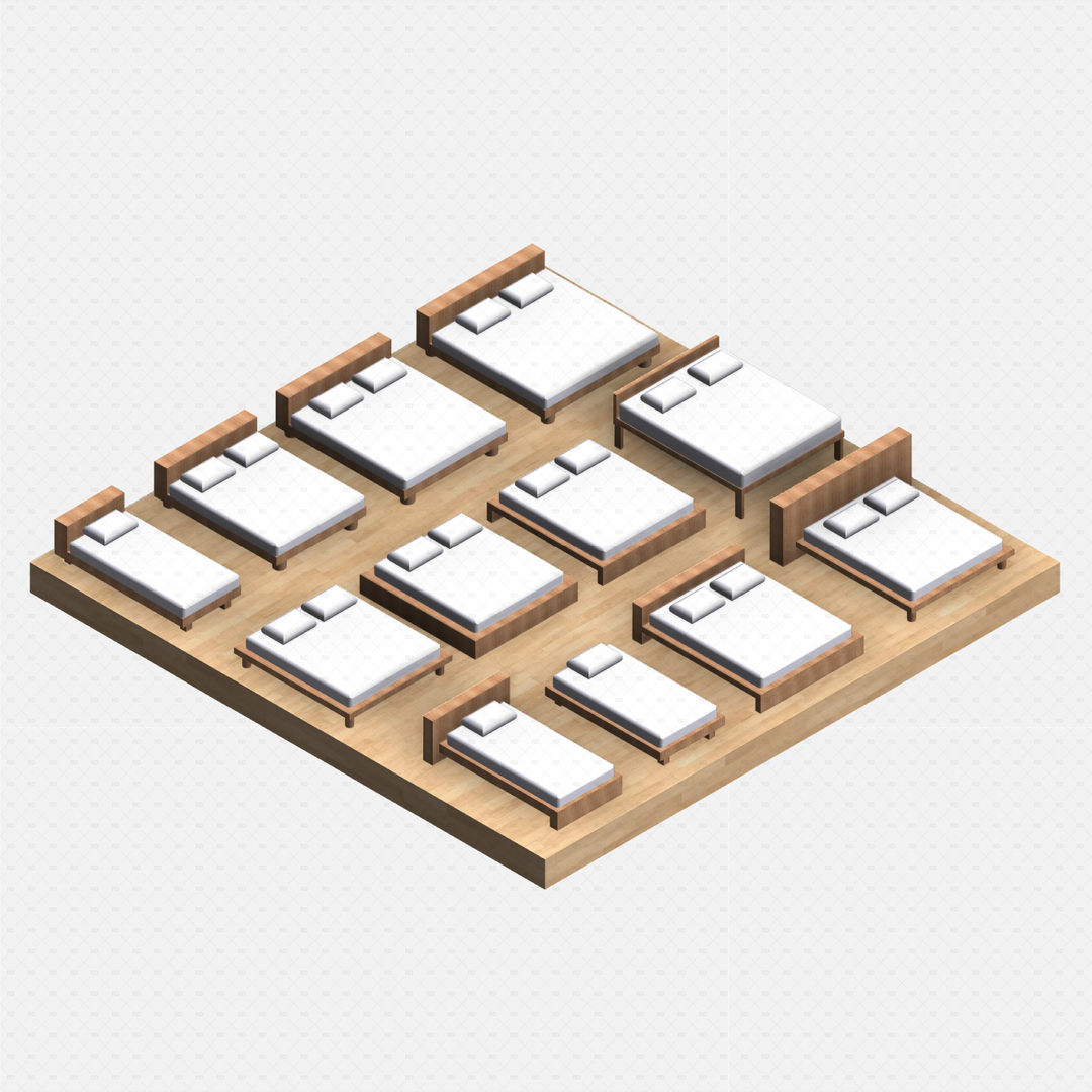 Single Bed Model Rvt Revit 3D Parametric Bed Families | Download RVT | Revit Dynamo