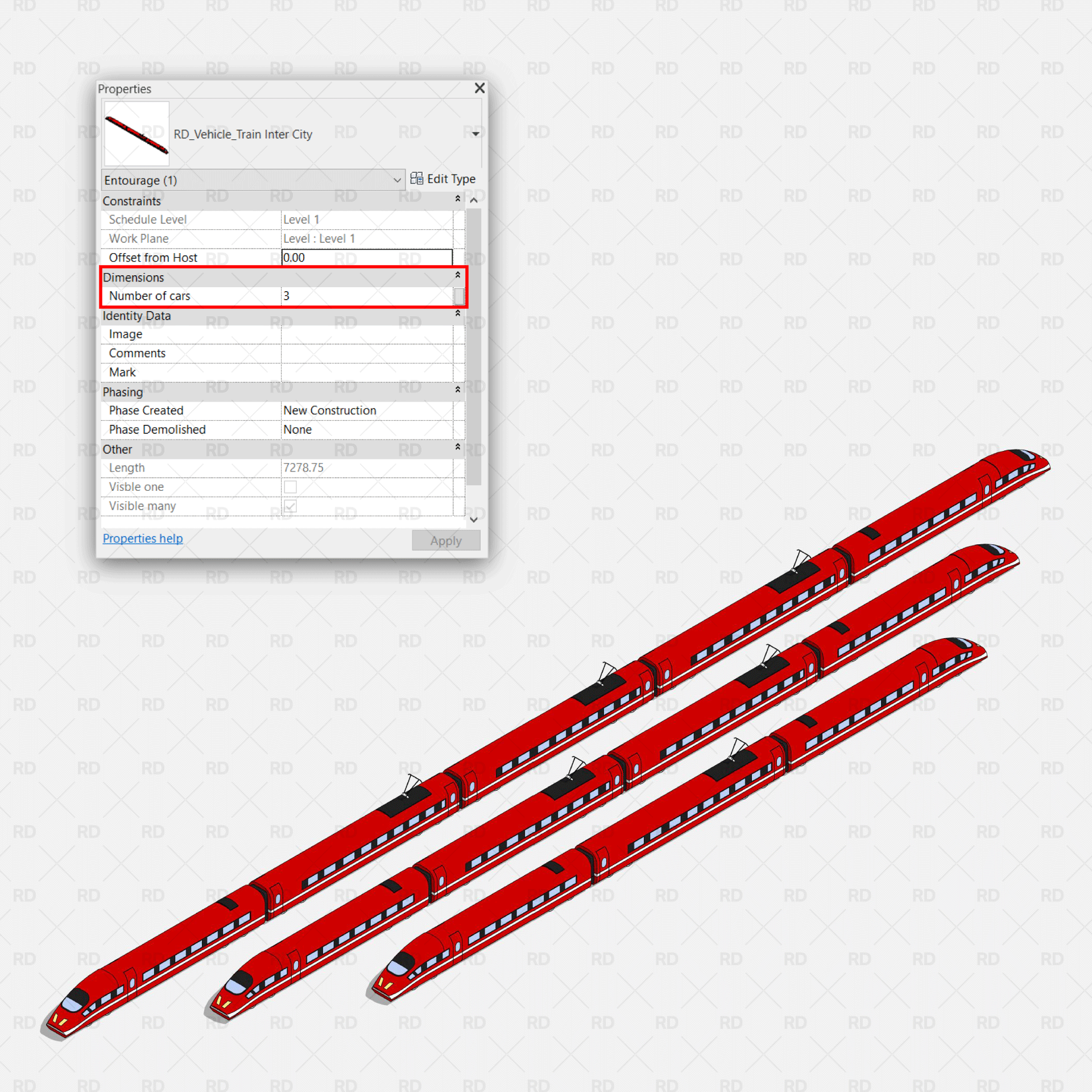 Revit Parametric Train Family 